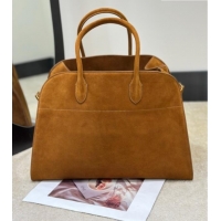 Top Grade The Row Margaux 15 Tote Bag in Suede 8818L Gold-Tone 2026