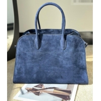 Low Cost The Row Margaux 15 Tote Bag in Suede 8818L Blue 2026