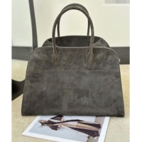Best Price The Row Margaux 15 Tote Bag in Suede 8818L Green 2026