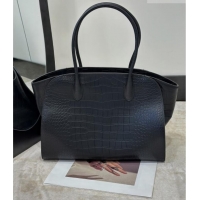 Trendy Design The Row Marlo 14 Bag in Samanta Crocodile Embossed Leather 8823 Black 2026