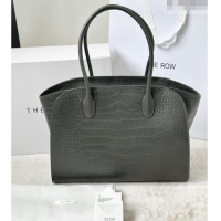 Promotional The Row Marlo 14 Bag in Samanta Crocodile Embossed Leather 8823 Grey 2026