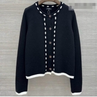 Buy Discount Chanel Wool and Cashmere Cardigan CH092906 Black 2026