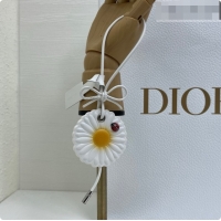 Good Product Dior Daisy Bag Charm in Yellow and White Calfskin D090342 2026