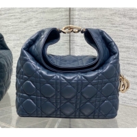 Best Grade Dior Small Dior Toujours Hobo Bag in Cannage Lambskin D090371 Navy Blue 2026