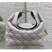 Good Quality Dior Small Dior Toujours Hobo Bag in Cannage Suede D090359 Grey 2026