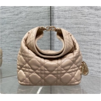 Shop Duplicate Dior Mini Dior Toujours Hobo Bag in Cannage Lambskin D090366 Beige 2026