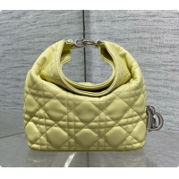 Perfect Dior Mini Dior Toujours Hobo Bag in Cannage Lambskin D090368 Yellow 2026