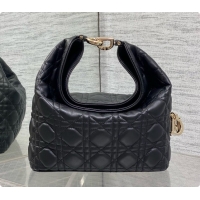 Stylish Dior Small Dior Toujours Hobo Bag in Cannage Lambskin D090380 Black 2026