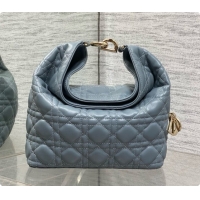 Duplicate Dior Small Dior Toujours Hobo Bag in Cannage Lambskin D090384 Haze Blue 2026