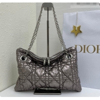 Cheap Design Dior Small Dior Milly-La-Forêt Bag in Black Puffy Macrocannage Calfskin D090403 Grey 2026