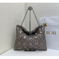 Hot Style Dior Medium Dior Milly-La-Forêt Bag in Puffy Macrocannage Calfskin D090411 Grey 2026