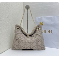 Low Price Dior Medium Dior Milly-La-Forêt Bag in Puffy Macrocannage Calfskin D090412 Light Grey 2026