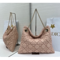 Classic Hot Dior Medium Dior Milly-La-Forêt Bag in Puffy Macrocannage Calfskin D090415 Pink 2026