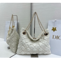 Sophisticated Dior Medium Dior Milly-La-Forêt Bag in Puffy Macrocannage Calfskin D090416 White 2026