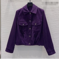 Newly Launched Loewe Corduroy Jacket L092914 Purple 2026