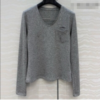 Classic Low Price Loewe Top L092915 Grey 2026