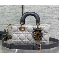 Low Cost Dior New Mini Lady D-Joy Bag in Cannage Lambskin with Bow D090427 Grey 2026