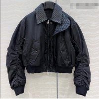 Best Product Bottega Veneta Nylon and Lambskin Jacket BV092933 Black 2026