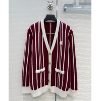Traditional Specials Chanel Cashmere and Wool Cardigan CH092955 White/Burgundy 2026