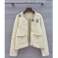 Promotional Chanel Cashmere and Cotton Cardigan CH092957 Light Yellow 2026