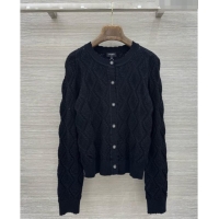New Discount Chanel Cotton and Silk Cardigan CH092958 Black 2026