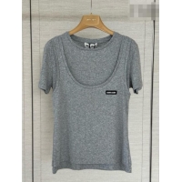Best Product Miu Miu T-shirt M092944 Grey 2026