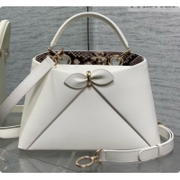 Affordable Price Dior Small Cigale Bag in White Smooth Calfskin D090442 2026