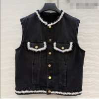 Sophisticated Discount Chanel Denim Vest CH093018 Black 2026