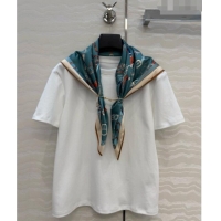 Spot Bulk Hermes Cotton T-shirt with Scarf CH093022 White 2026