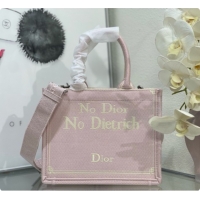 Best Price Dior Small Book Tote with Strap in Pink No Dior No Dietrich Embroidery D100739 2026