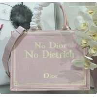 Discount Dior Medium Book Tote with Strap in Pink No Dior No Dietrich Embroidery D100740 2026