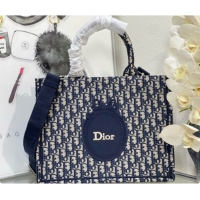 Best Price Dior Medium Dior Book Tote with Strap in Blue Dior Oblique Jacquard and Embroidered Dior Médaillon D100748 20