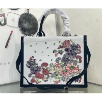 Best Product Dior Medium Dior Book Tote with Strap Multicolor Dior Hortensia Garden Embroidery D100752 2026