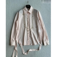 Luxury Cheap Chanel Cotton Shirt CH093056 Light Pink 2026