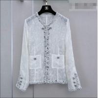 Top Grade Chanel Mesh Jacket CH100101 White 2026
