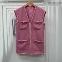 Top Grade Chanel Tweed Vest CH100114 Pink 2026