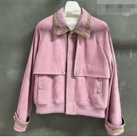 Best Price Chanel Suede Jacket CH100119 Pink 2026