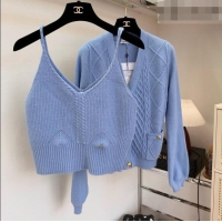 Best Product Chanel Wool Cardigan and Vest CH100606 Blue 2026