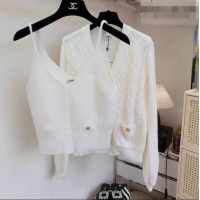 Luxury Discount Chanel Wool Cardigan and Vest CH100607 White 2026