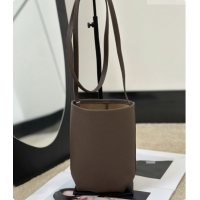 Big Discount The Row N/S Park Crossbody Bag in Bonaudo Grained Leather 8859 Smoked Taupe 2026