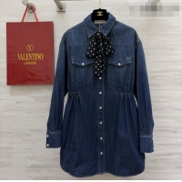 Most Popular Valentino Denim Dress V100122 Blue 2026