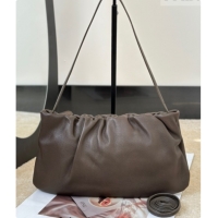 Best Price The Row Large Bourse Shoulder Bag in Nappa Leather 8833 Dark Brown 2026