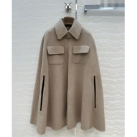 Discount Loro Piana Cashmere Cape Coat LP100139 Light Khaki 2026