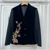 Fashion Discount Dior Velvet Jacket CH100115 Black 2026