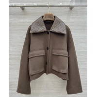 Buy New Cheap Bottega Veneta Wool and Cashmere Coat BV100616 Brown 2026
