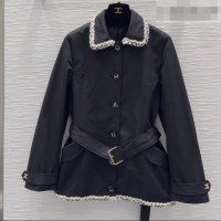 Grade Quality Chanel Trench Coat CH100621 Black 2026