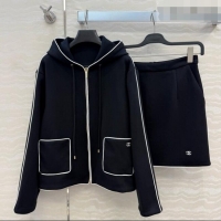 Top Design Chanel Cotton Jacket and Skirt A100642 Black 2026