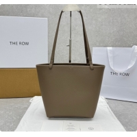 Beautiful The Row Park Tote Three Bag in Grained Leather 1719 Smoked Taupe 2026