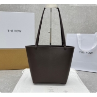 Top Sales The Row Park Tote Three Bag in Grained Leather 1719 Dark Brown 2026
