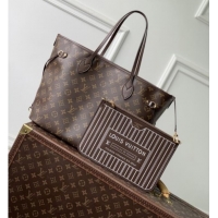 Famous Brand Louis Vuitton Neverfull Inside Out MM in Monogram/Beige Trench Calfskin suede M29973 2026